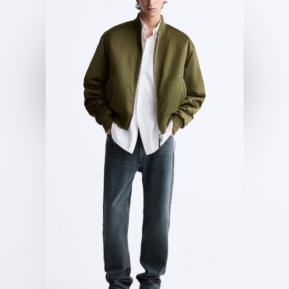 Zara Men’s Lightly Padded Bomber Jacket - Size L - Picture 3 of 12